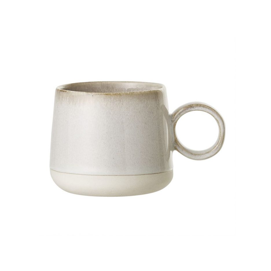 Tasse grès crème vintage